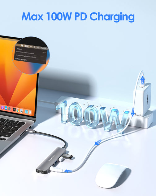 LENTION USB C Hub, 6 in 1 USB C (CB-CE35s) – Lention