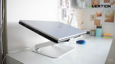 The Aesthetic Desk Tour with LENTION L5 Adjustable Height Laptop Stand(Stand-L5)