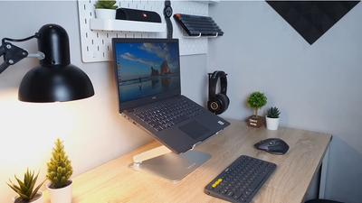 Desk setup-LENTION L5 Adjustable Height Laptop Stand (Stand-L5)