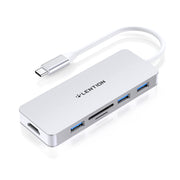 LENTION USB C Hub with 4K HDMI, 3 USB 3.0, SD/Micro SD Card Reader (CB-C18)