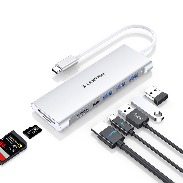 LENTION 7-in-1 USB C Hub with 4K HDMI and SD Card Reader More (CB-C36B)