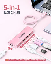 LENTION USB C Hub with 4 x USB C Ports & Type C Power Supply Port (CE31)