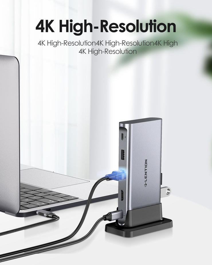 LENTION Universal USB-C Docking Station 4K 30Hz (CB-D53)