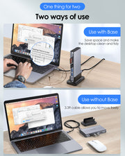 LENTION 10 in 1 Long Cable USB C Docking Station (CB-D55)