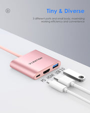 LENTION 3-in-1 USB C Hub with 4K HDMI and PD (CB-C14H)