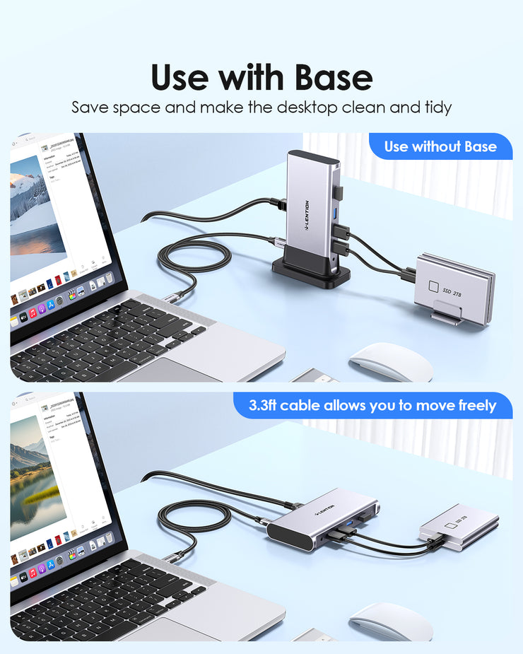 LENTION Universal USB-C Docking Station 4K60Hz (CB-D53s)