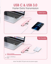 LENTION 8-in-1 USB-C Hub with 4K 60Hz HDMI, 100W Power Delivery, 5Gbps USB C Data, 3 USB 3.0 and microSD & SD Card Reader (CB-CE18s)