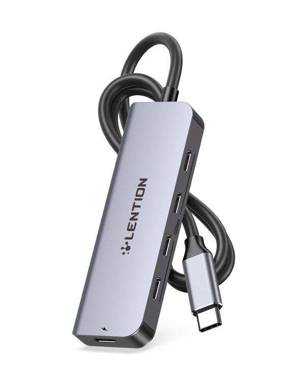 LENTION USB C Hub with 4 x USB C Ports (USB 3.2 Gen 2, 10 Gbps,Thunderbolt Speed), 100W PD Charging (CE31s)