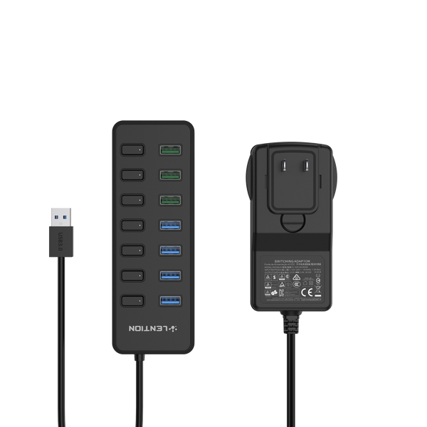 LENTION Powered 7 USB 3.0 Multiport Hub with 3 Smart Charging(CB-H92)