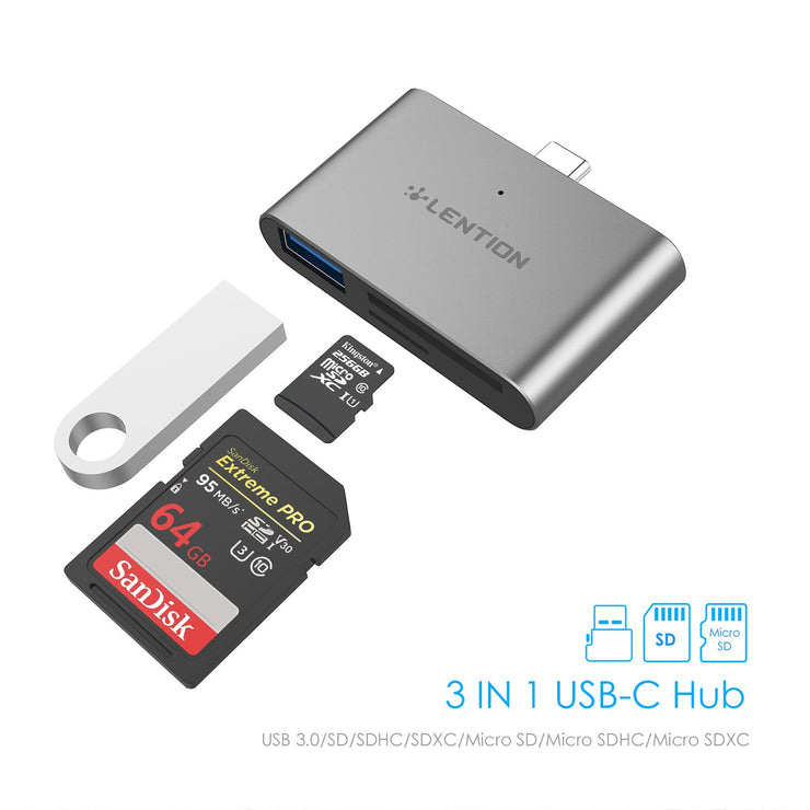 SD Card Reader, uni High-Speed USB C to Micro SD Card Adapter USB 3.0 Dual  Slots, Memory Card Reader for SD/Micro SD/SDHC/SDXC/MMC, Compatible with