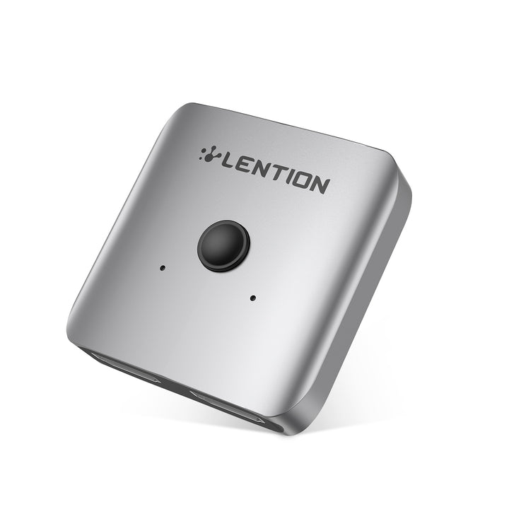 $19.99 - LENTION 2 x 1//1 x 2 Bi-Directional 4K/60Hz Aluminum Dual HDMI Switcher, No External Power Required Compatible Windows, Mac, Chrome, Linux, HDTV, TV Box, More (TP-S32) (US Warehouse in Stock)