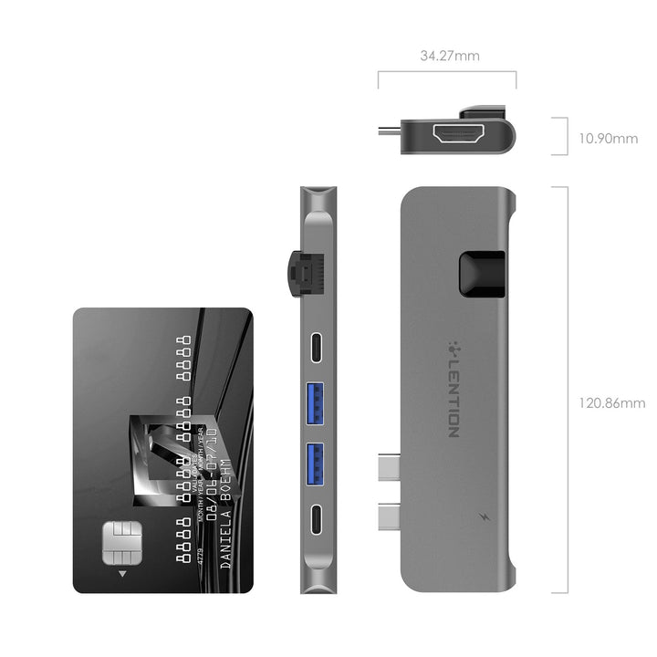 LENTION USB C Portable Hub with 100W Power Delivery | Buy Online in US/UK/CA | Lention.com