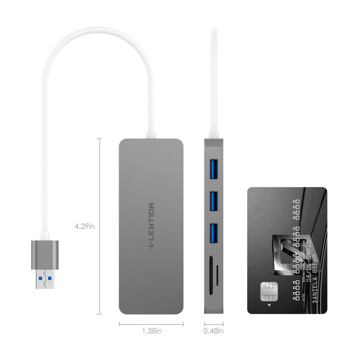  CB-H15: 3-Port USB 3.0 Type A Hub with SD/Micro SD Card Reader