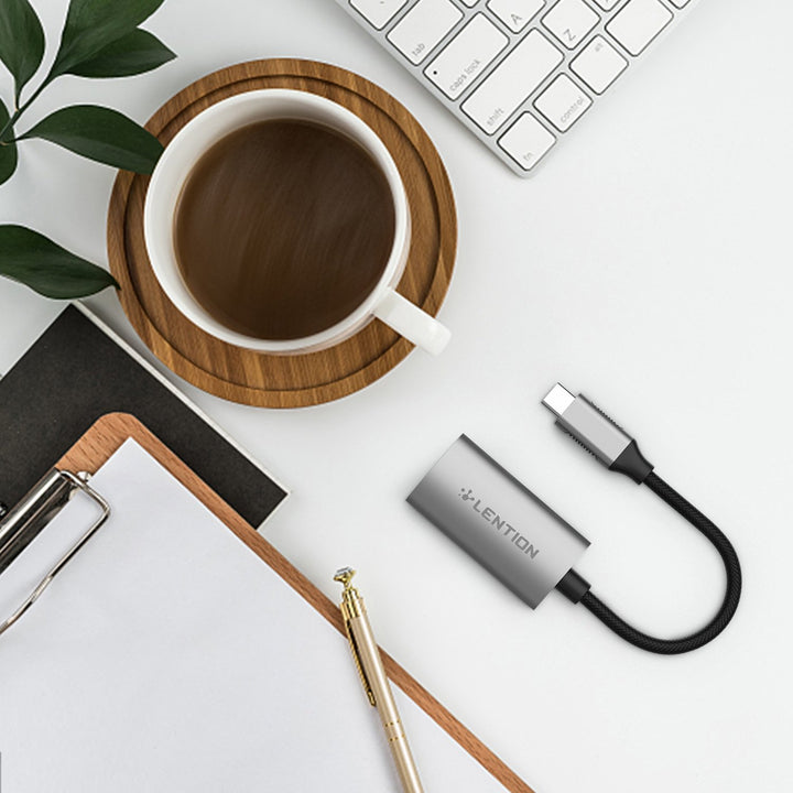 LENTION USB C to Gigabit Ethernet Adapter - Space gray/Silver/Rose gold | Lention.com