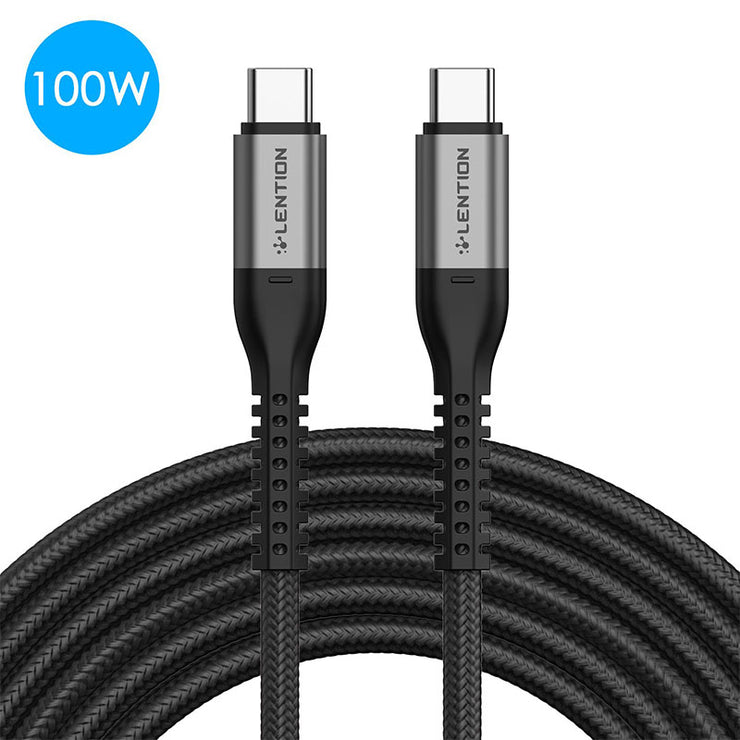 LENTION 3.3ft-10ft USB C to USB C Cable with Braided Cord